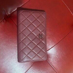 Authentic burgundy CHANEL wallet